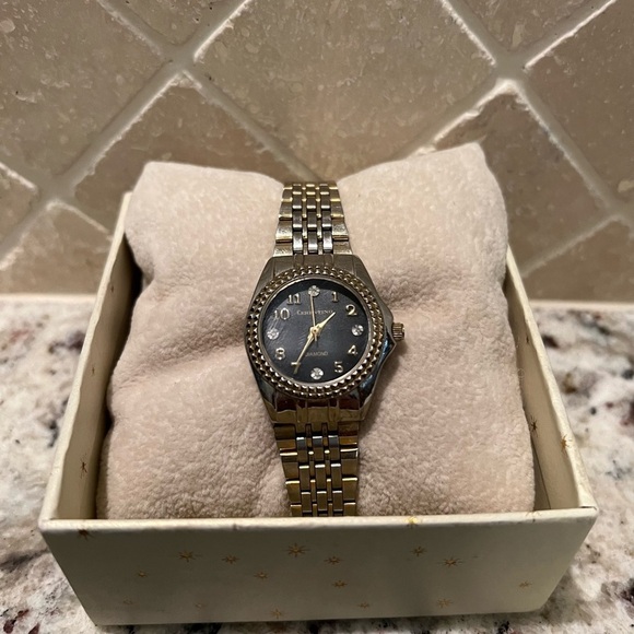 Cerrentino Womens Silver and Gold Watch Diamond series - Picture 2 of 7